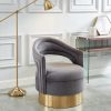 Sloane Grey & Gold Accent Chair 1