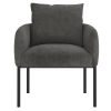 Petrie Charcoal with Black Leg Accent chair