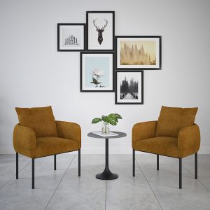 Petrie Mustard Accent Chair 1